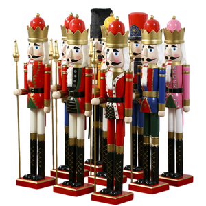 Grande figurine de soldat <span class=keywords><strong>casse</strong></span>-<span class=keywords><strong>noisette</strong></span> en bois de 1,2 m, style américain, décoration de Noël créative pour la maison, le magasin, l'hôtel - Product Image 3