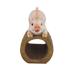Nanwei Résine Jardin Décoratif <span class=keywords><strong>Cochon</strong></span> Statue Gouttière Descente Extension avec Peint Ornements Résine Artisanat Figurine Modèle <span class=keywords><strong>Peinture</strong></span> - Product Image 5