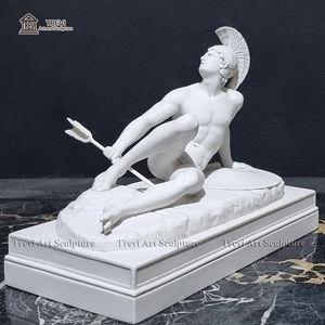Célèbre Sculpture Monumentale Grecque Statue d'Achille en Marbre Blanc à Vendre - Product Image 6