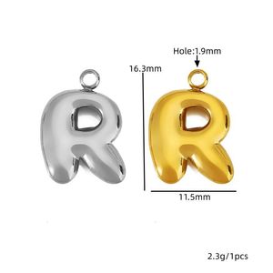 Pendentif bulle en acier inoxydable avec lettres anglaises, 26 mm, pour la fabrication de colliers, accessoires de bijoux DIY, formes variées, plaqué. - Product Image 3