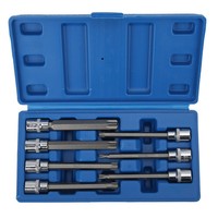 7 unids/set Extra Long Star Hex Bit Socket Kit 3/8in Square Drive con caja de herramientas para reparación de automóviles