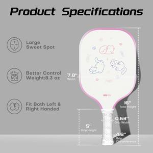 Professional Carbon Fiber Edgeless Portable Pickleball Paddle High Quality PP Honeycomb (16mm) T700 Adults Entertainment - Product Image 6