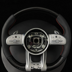 พวงมาลัยรถยนต์สำหรับ <span class=keywords><strong>Mercedes</strong></span> Benz C63 E63 GL W205 W204 W213 W212 W213 W176 C E CLS CLA พวงมาลัยคาร์บอนไฟเบอร์ - Product Image 5