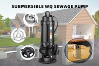 Pompe à eau submersible 3 CV 2,2 kW monophasée 220 V 50 Hz pour sous-sol, pompe à eaux usées anti-obstruction à vendre