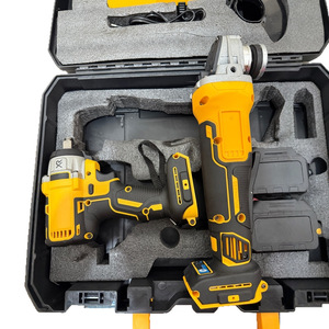 ชุดเครื่องมือไร้สาย 21V Brushless <span class=keywords><strong>Combo</strong></span> Kit ประกอบด้วยเครื่องเจียร์มุมและสว่านกระแทก ใช้ร่วมกับแบตเตอรี่ <span class=keywords><strong>DeWalt</strong></span> 20V สำหรับงานก่อสร้าง - Product Image 1