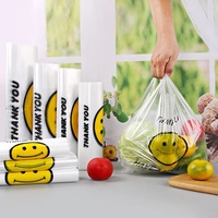 Pochette de gilet avec sacs d'emballage écologiques, sacs d'épicerie personnalisés OEM en PE, sacs de courses en plastique thermoscellables