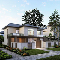Maison Panneau Econel de Luxe Préfabriquée Moderne 2025 en Ciment + Mousse, à Ossature Acier Léger