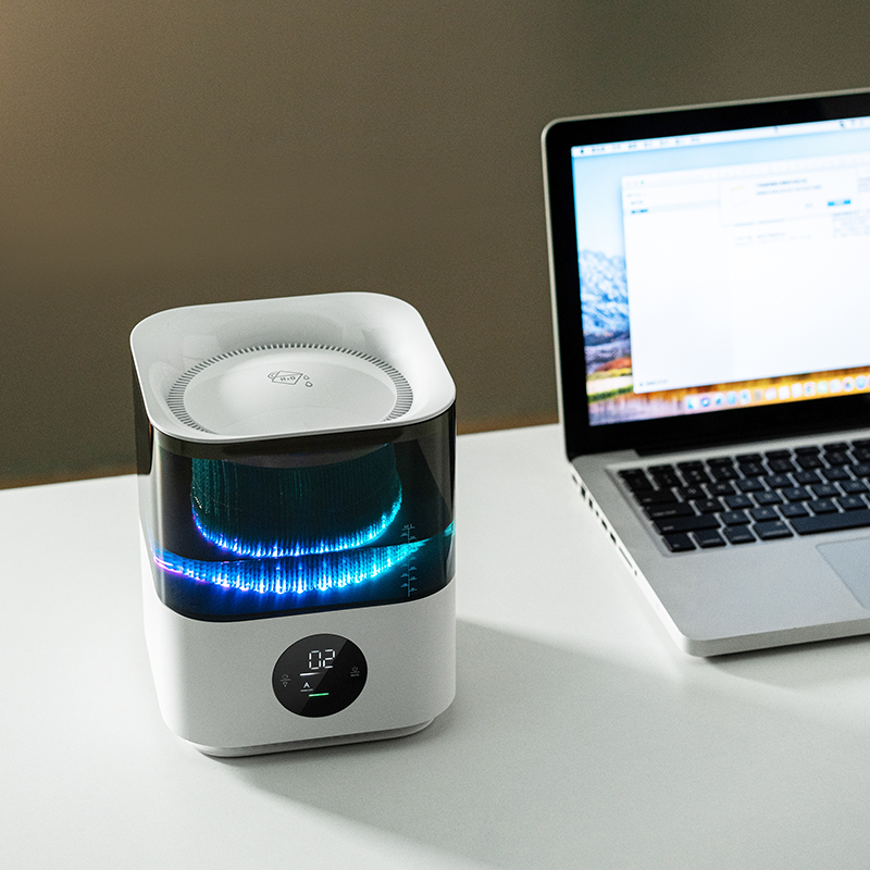 2025 Intelligent 2 in 1 Electric 600mL Home Office No Mist Air Humidifier Purification Machine Portable Humidifier Air Purifier
