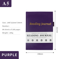 Carnet de lecture personnalisé, journal de lecture, carnet de notes avec couverture en tissu, planificateur de lecture pour étudiants, vente en gros