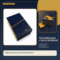 Jeu de cartes à jouer personnalisé sans marque, bleu marine et or, motif géométrique, écologique, durable, deux pièces, coins arrondis, idéal pour un cadeau