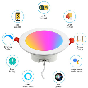 Tuya WLAN Smart Kabellose Dimmbare RGB RGBW RGBCW 2,5" 3" <span class=keywords><strong>4</strong></span>" LED-Einbauleuchte Ohne Hub Kompatibel mit <span class=keywords><strong>Echo</strong></span> <span class=keywords><strong>Dot</strong></span> - Product Image 6