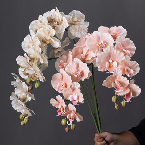 Orchidée Phalaenopsis à 9 têtes, texture filmée, pour <span class=keywords><strong>d</strong></span>écoration florale de mariage, centre de table haut de gamme pour la maison et la salle à manger, artificielle - Product Image 4