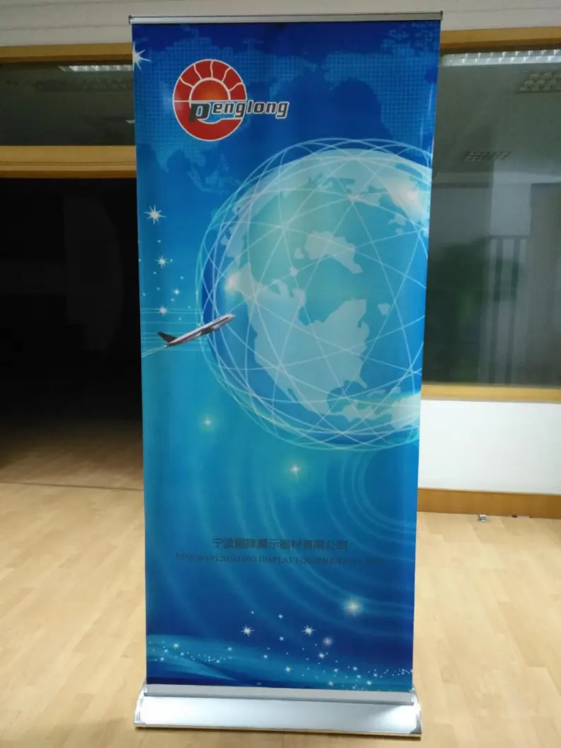 Fabriek Directe Verkoop Roll-Up Banner Basis Reclame Display Afdrukken Logo Economische Legering Draagbare Rollup Banner Stand