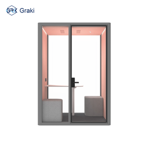 Современная переговорная капсула Graki M из алюминиевого сплава со встроенным диваном-кроватью и местом для хранения, средний размер - Product Image 3