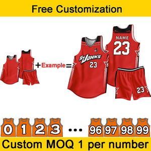 شعار مخصص نمط وأرقام دائم مرونة عالية تنفس جيرسي كرة السلة كبيرة الحجم طقم - Product Image 3