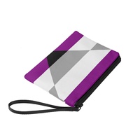 Pochette à monnaie personnalisée en polyester avec fermeture éclair, thème arc-en-ciel Aegosexual Gay, pour transport de poche, voyages de courte durée, souvenir d'événements communautaires