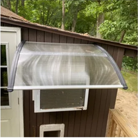 Auvent professionnel durable en polycarbonate pour protection contre la pluie, idéal pour patio extérieur et balcon - Pergola moderne en plaque solide pour porte