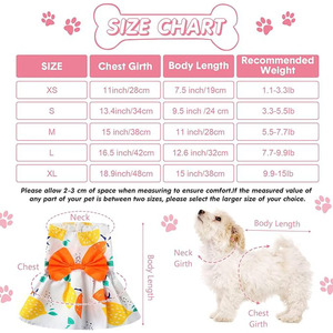 5PCS 도매 애완 동물 개 옷 테디 냉각 럭셔리 과일 꽃 애완 동물 고양이 개 여름 원피스 옷 작은 개 - Product Image 3