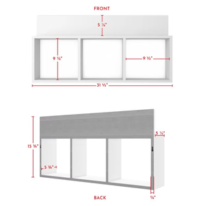 Stylish Design High Quality 3-Cubby <strong>Wall</strong> Mounted Display <strong>Shelf</strong> <strong>White</strong> Open Storage <strong>Unit</strong> for Living Room - Product Image 3