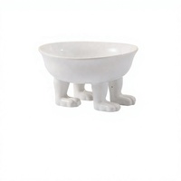 Bol pour animaux de compagnie en céramique avec logo personnalisé, surélevé, anti-renversement, pour chat et chien, grande capacité, pour nourriture et eau