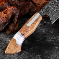 Couteau japonais Nakiri en acier damassé tranchant coupe-viande et légumes chinois poignée ergonomique antidérapante outils de cuisine
