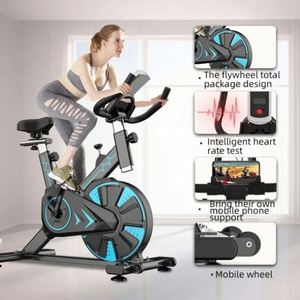 Bicicleta Estática Profesional para Casa, con Volante de Inercia de 5 kg, Peso Máximo del Usuario de 150 kg, Resistencia Ajustable, Diseño Unisex, Pantalla LCD, Metálica - Product Image 4