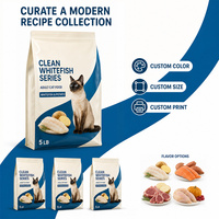 Sachet Doypack Mylar alimentaire avec bec verseur, refermable à fermeture éclair, anti-odeur et doublure en aluminium pour aliments pour chats