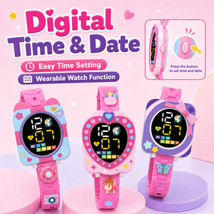 Kit de Pulsera de Reloj de Moda DIY para Niños, 2 en <span class=keywords><strong>1</strong></span>, Reloj Digital, 12 Piezas, Caja de Exhibición, Venta al Por Mayor OEM - Product Image 4