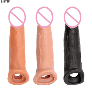 Anneau de pénis réutilisable en TPE souple OEM 21 cm, étanche IPX7, 123 g, allongeant et épaississant, avec anneau de retenue du sperme, manchon pénien extenseur en caoutchouc, préservatif. - Product Image 1