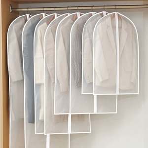 Housse de garde-robe transparente anti-poussière avec fermeture éclair, sacs à vêtements pour suspendre les vêtements, les manteaux, les vestes - Product Image 2