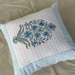 Housses de coussin de qualité supérieure indien main bloc imprimé coton housses de coussin matelassé housses de coussin décoratives housses de coussin - Product Image 1