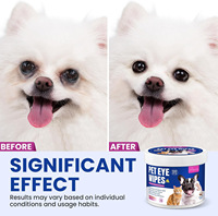 Lingettes nettoyantes pour les taches de larmes des animaux de compagnie ODM pour chats et chiens, lingettes pour les yeux, éliminent les taches de larmes, non parfumées, sans alcool, lingettes nettoyantes pour doigts