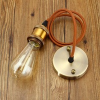 Douille de lampe E27/E26 en bronze, luminaire suspendu, plafonnier, lustre décoratif vintage