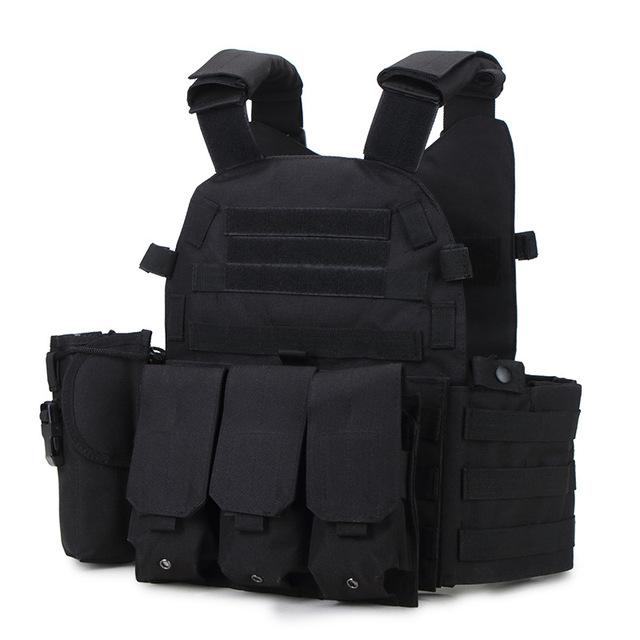 JSH Tactical Molle Plate Carrier Vest Modular Pouches Outdoor Hiking Hunting Chaleco Tactico 6094 Style Gear