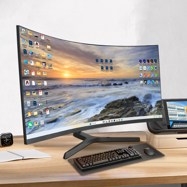 4k Led Screen 165Hz 1ms Height Adjustable Wholesale Gamer Monitor with 21:9 Aspect Ratio Wide Curved Screen for Gamer