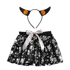 All'ingrosso personalizzabile prestazioni della ragazza di Halloween set stile americano soffice gonna stampata tutù <span class=keywords><strong>pipistrello</strong></span> di zucca per i bambini - Product Image 4