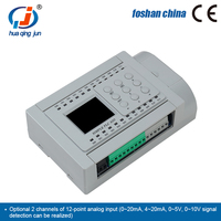 Huaqingjun 12DI 12DO Salida de transistor PLC 2AI 2AO 0-5V 0-10V WIFI Aplicación de teléfono PLC analógico para inversor y convertidor