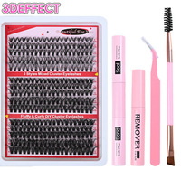 3 styles de cils en grappe mixtes pour artistes en cils et salons, 300 faux cils en vrac, fournitures pour distributeurs, cils de beauté