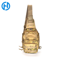 Sac banane de Camping imperméable à sangle, sacoche de poitrine à bandoulière tactique