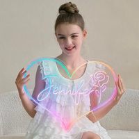 Letrero de Neón RGB de Última Generación con Forma de Corazón Personalizado, Luz LED para Decoración de Bodas y Fiestas de Cumpleaños