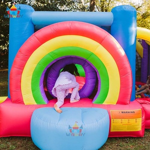 Nouveau design 2025 – Meilleur prix – Château gonflable arc-en-ciel coloré en PVC avec toboggan et piscine, capacité 5-8 personnes pour parc d'attractions - Product Image 2