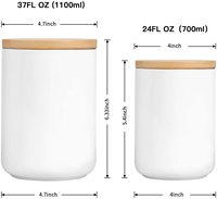 Boîte à thé en céramique avec couvercle, 600ML, 21OZ, personnalisé, rangement de biscuits, sucre noix, aliments secs, accessoires de cuisine domestique
