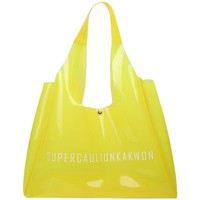 Nouveau sac à bandoulière transparent imperméable à grande capacité de style dessin animé, couleur bonbon, sac de plage en PVC, sac de bain