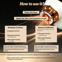 Appareil de luminothérapie rouge portatif pour le visage, masseur facial, drainage lymphatique, équipement de beauté à domicile, anti-âge, lifting du visage, soin de la peau
