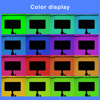 Lampe vidéo LED RVB, lumière d'appareil photo, pleine couleur, rechargeable 4000 mAh, intensité réglable 3200K-8500K, panneau lumineux pour studio photo