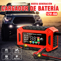 Chargeur de Batterie Portable Multi-Véhicules 12V/6A pour Voiture Moto, Maintenance Automatique, Fabricant OEM, Vente en Gros