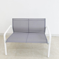 Chaises et tables pliantes en acier empilables pour extérieur, en Textilène gris, pour jardin et patio, fabriquées en Chine