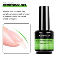 Nouvelle Tendance 15ml Top Coat et Base Coat Caoutchouc Gel Vernis à Ongles Marque Privée Super Brillant Gel à Ongles Multifonction