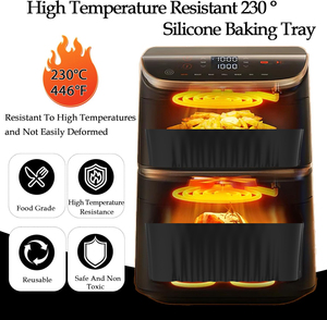 Nuevo Producto Transfronterizo Compatible con la Freidora <span class=keywords><strong>de</strong></span> Aire Cosori Turbo Tower <span class=keywords><strong>de</strong></span> 10.8L, Bandeja <span class=keywords><strong>de</strong></span> Silicona para Hornear - Product Image 2
