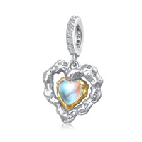 Coeur ailes fleur mignon lunettes breloque 925 argent Sterling chat noir pendentif perles pour bracelet à breloques femmes fabrication de bijoux quotidienne